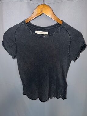 We The Free Washed Black Short Sleeve Crew Tee 100% Cotton Urban NWOT Size XL